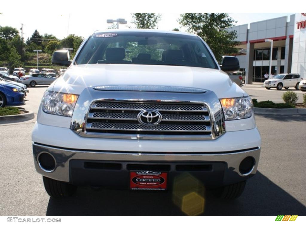 2008 Tundra Double Cab 4x4 - Super White / Graphite Gray photo #6