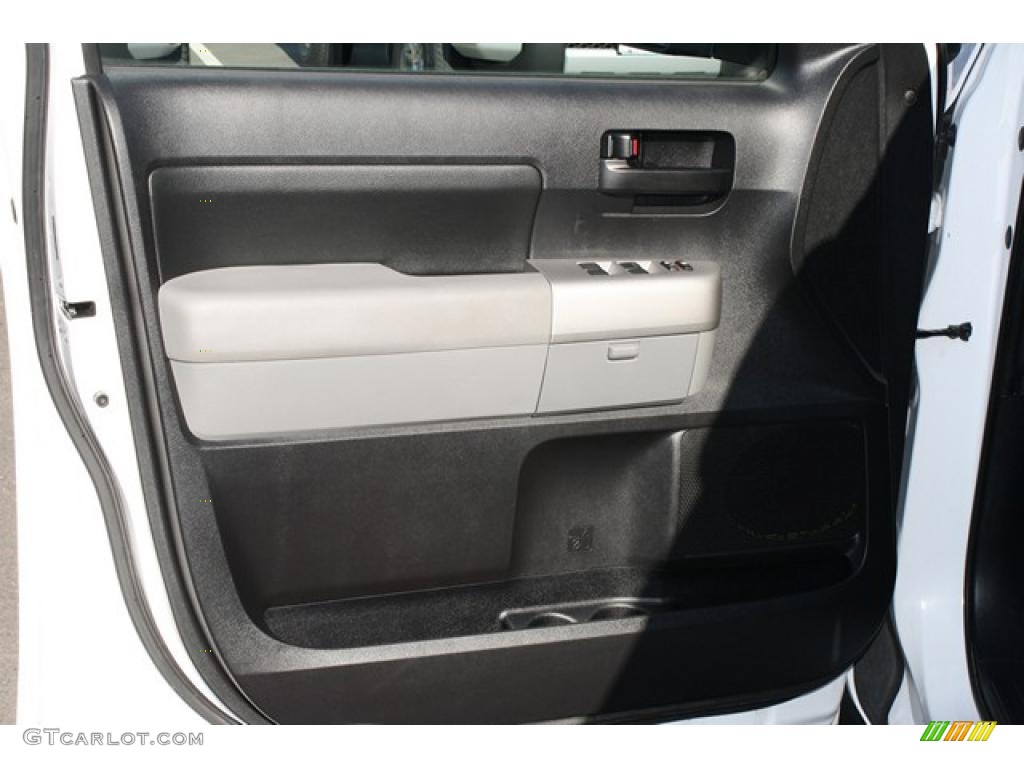 2008 Tundra Double Cab 4x4 - Super White / Graphite Gray photo #7