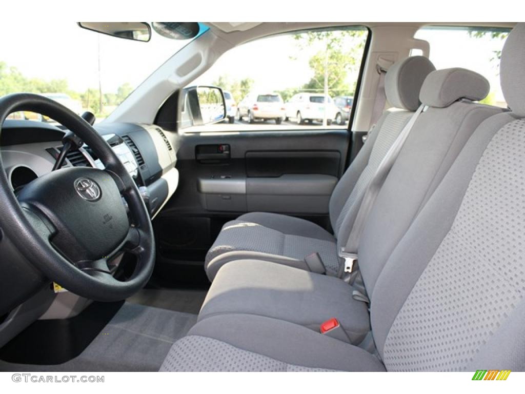 2008 Tundra Double Cab 4x4 - Super White / Graphite Gray photo #9
