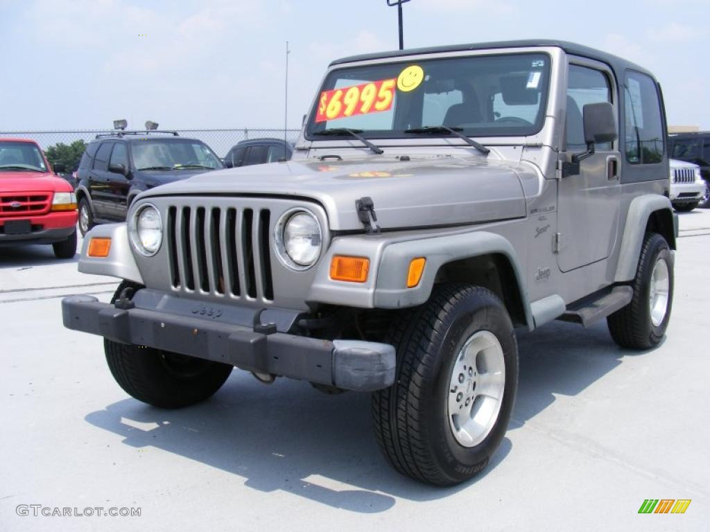 2000 Wrangler Sport 4x4 - Silverstone Metallic / Agate photo #1