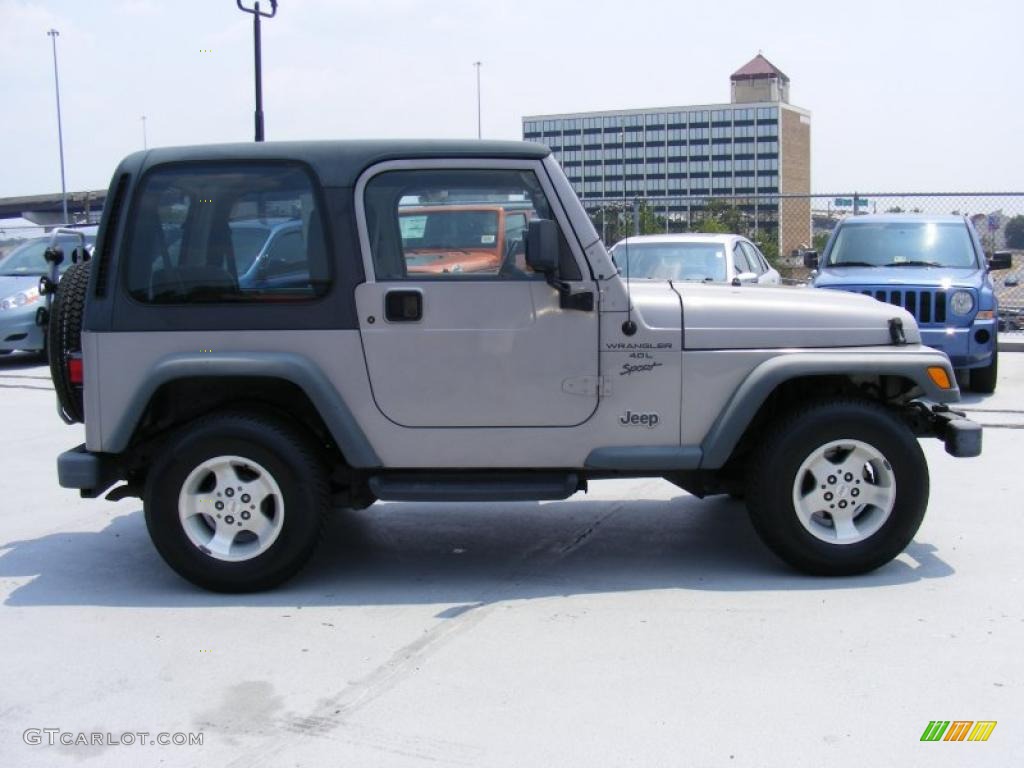 2000 Wrangler Sport 4x4 - Silverstone Metallic / Agate photo #4