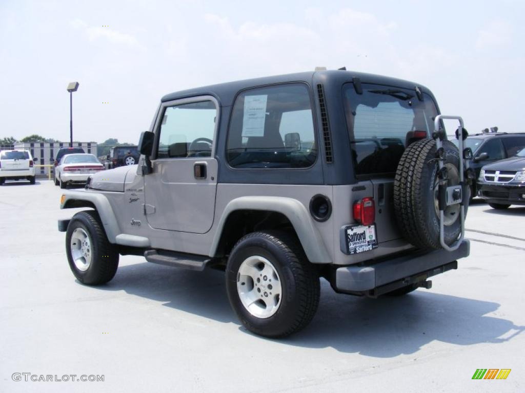 2000 Wrangler Sport 4x4 - Silverstone Metallic / Agate photo #7