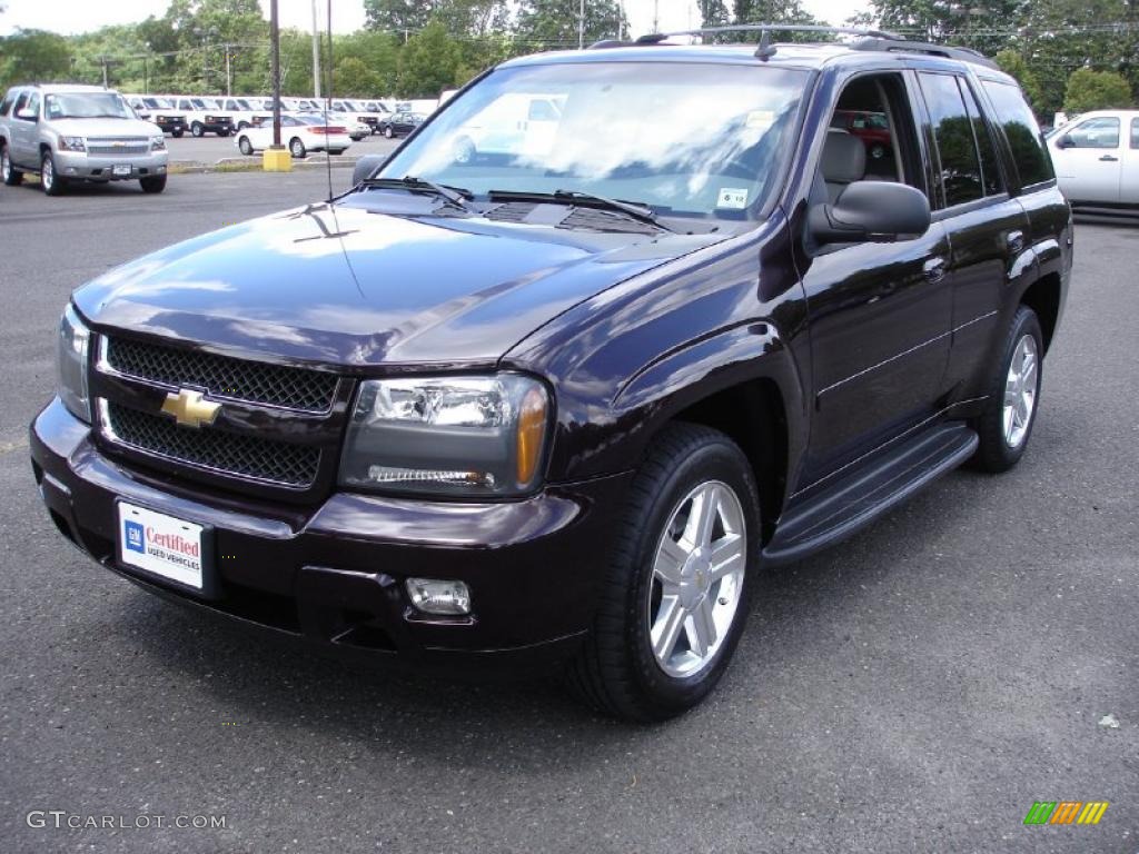 2008 Dark Cherry Metallic Chevrolet Trailblazer Lt 4x4 32807963 Photo