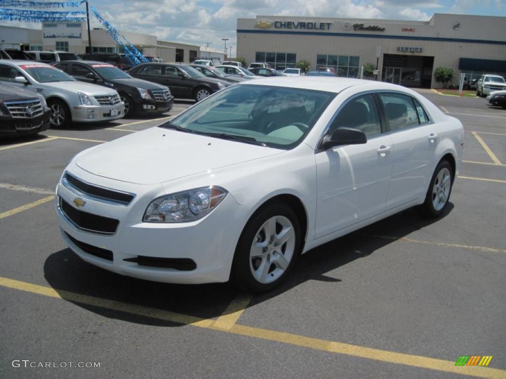 2010 Malibu LS Sedan - Summit White / Titanium photo #1