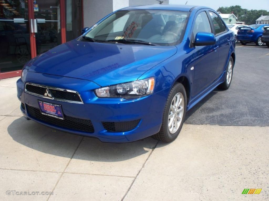 2010 Lancer ES - Octane Blue Metallic / Black photo #1