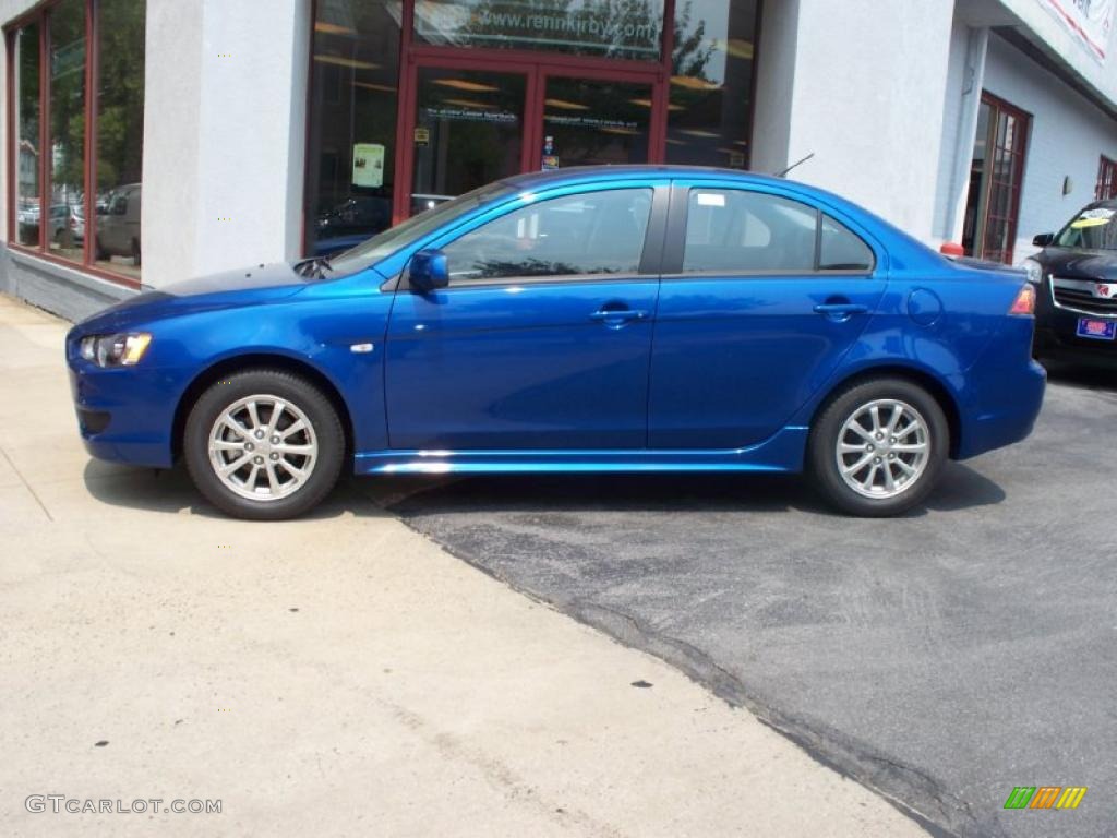 2010 Lancer ES - Octane Blue Metallic / Black photo #2
