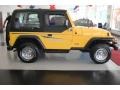 2000 Solar Yellow Jeep Wrangler SE 4x4  photo #9