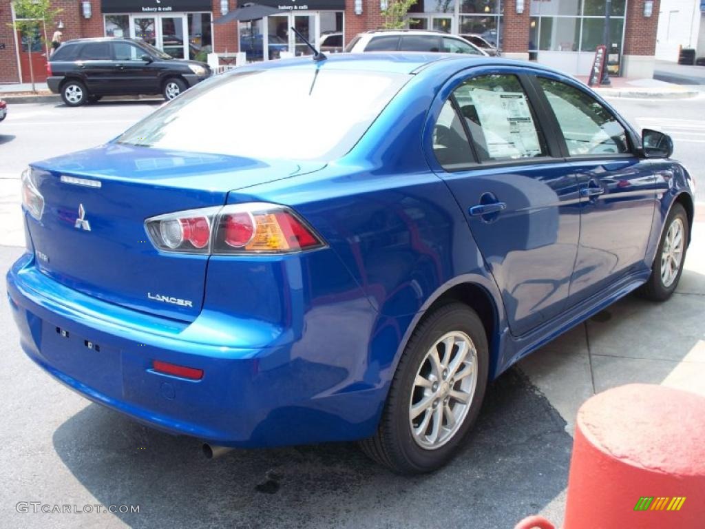 2010 Lancer ES - Octane Blue Metallic / Black photo #25