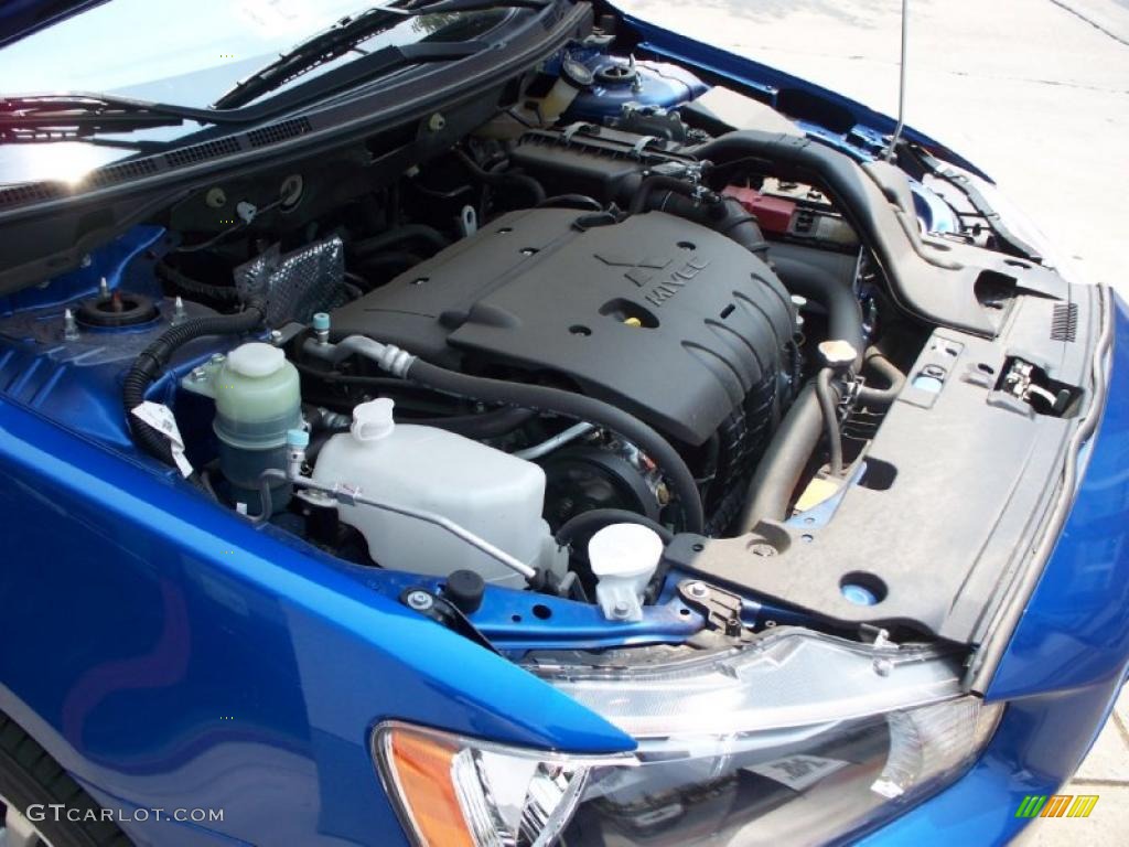 2010 Lancer ES - Octane Blue Metallic / Black photo #28