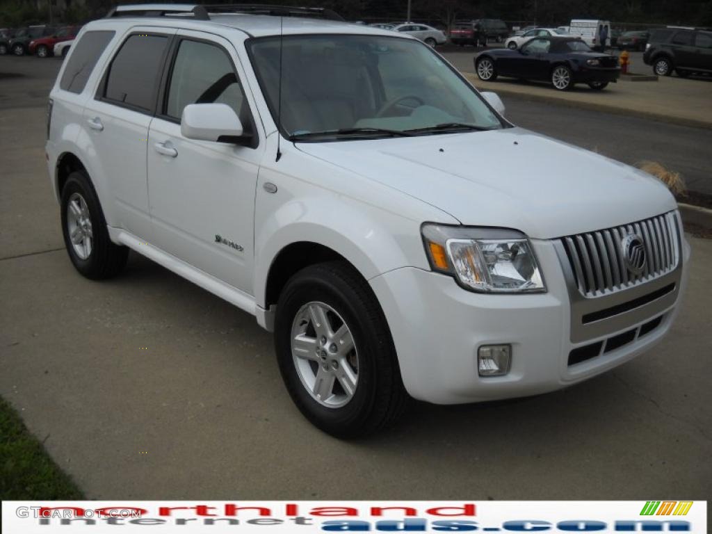2008 Mariner Hybrid 4WD - Oxford White / Stone photo #15