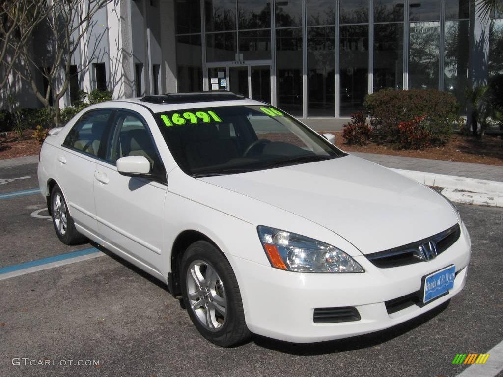 2006 Accord EX-L Sedan - Taffeta White / Ivory photo #1