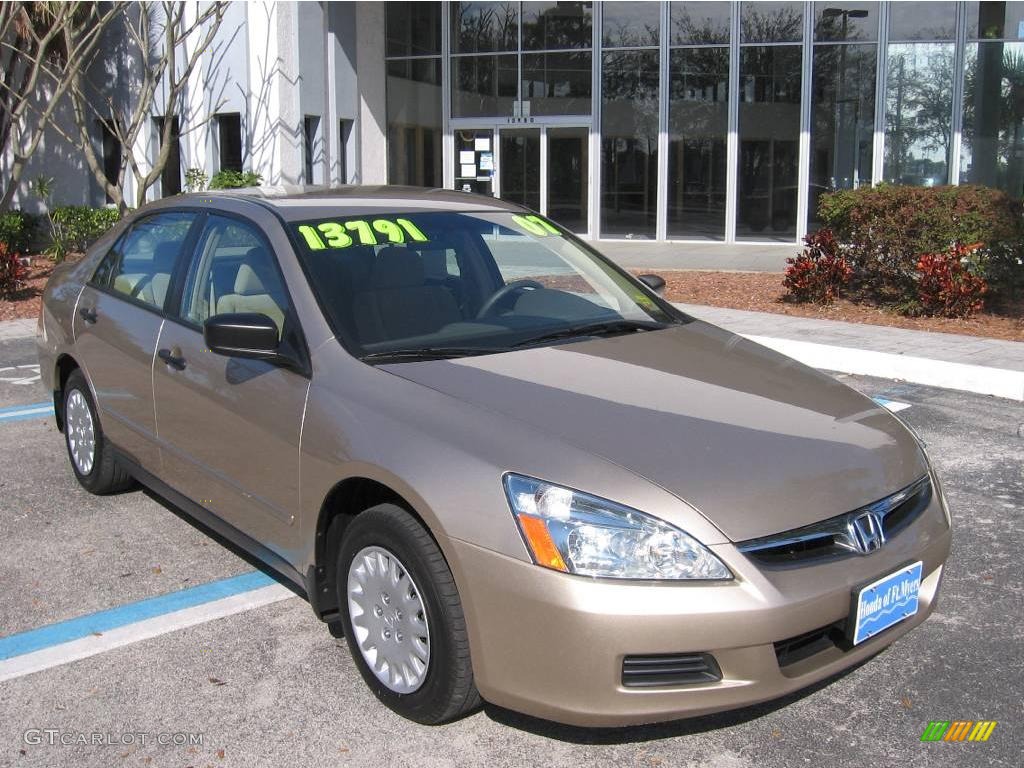 2007 Accord Value Package Sedan - Desert Mist Metallic / Ivory photo #1