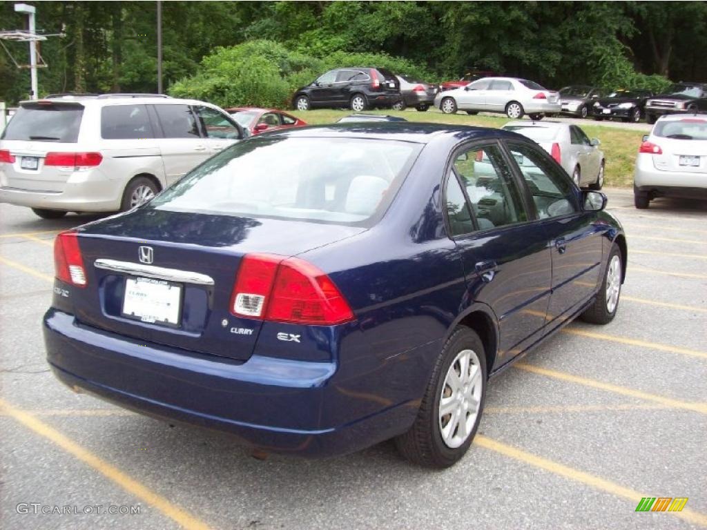 2003 Civic EX Sedan - Eternal Blue Pearl / Gray photo #21