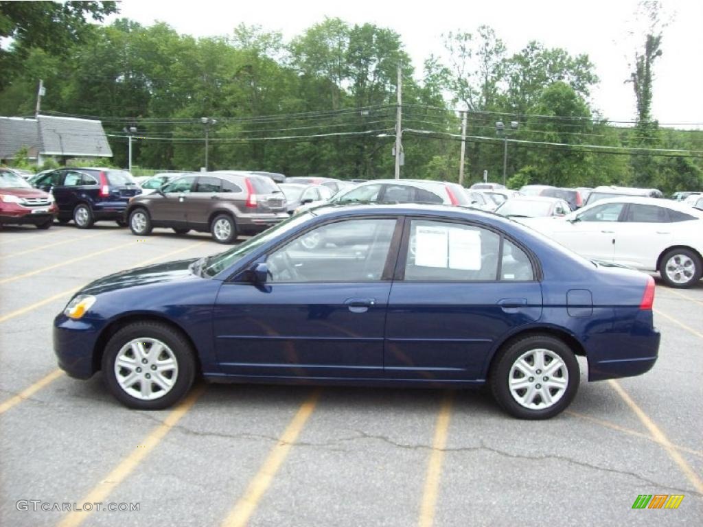 2003 Civic EX Sedan - Eternal Blue Pearl / Gray photo #23