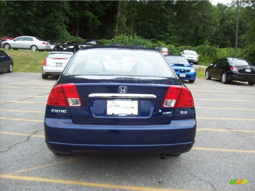 2003 Civic EX Sedan - Eternal Blue Pearl / Gray photo #24
