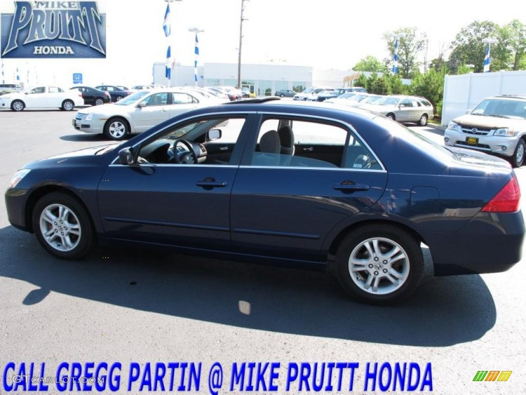 2007 Accord EX Sedan - Royal Blue Pearl / Gray photo #1