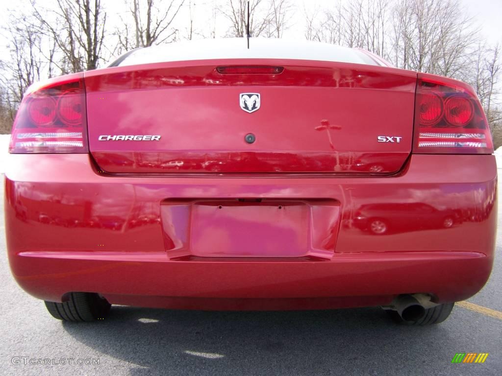 2008 Charger SXT - Inferno Red Crystal Pearl / Dark Slate Gray photo #5