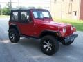 1997 Flame Red Jeep Wrangler SE 4x4  photo #3