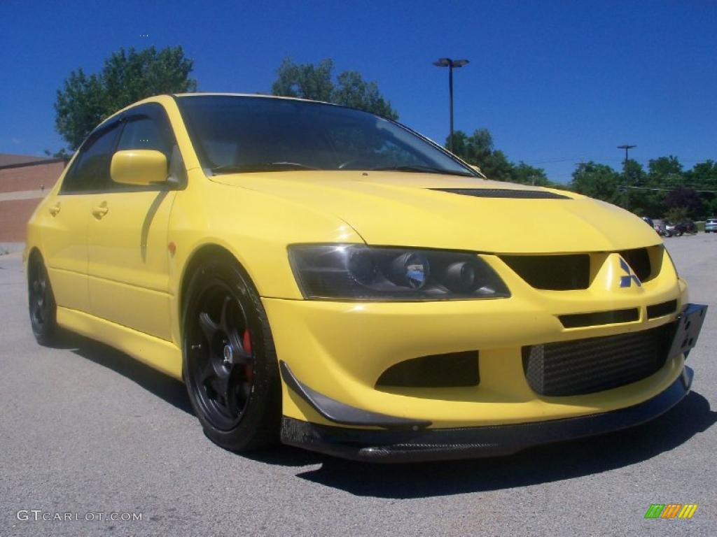 2003 Lancer Evolution VIII - Lightning Yellow / Black photo #5