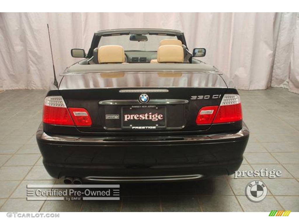 2006 3 Series 330i Convertible - Jet Black / Sand photo #2