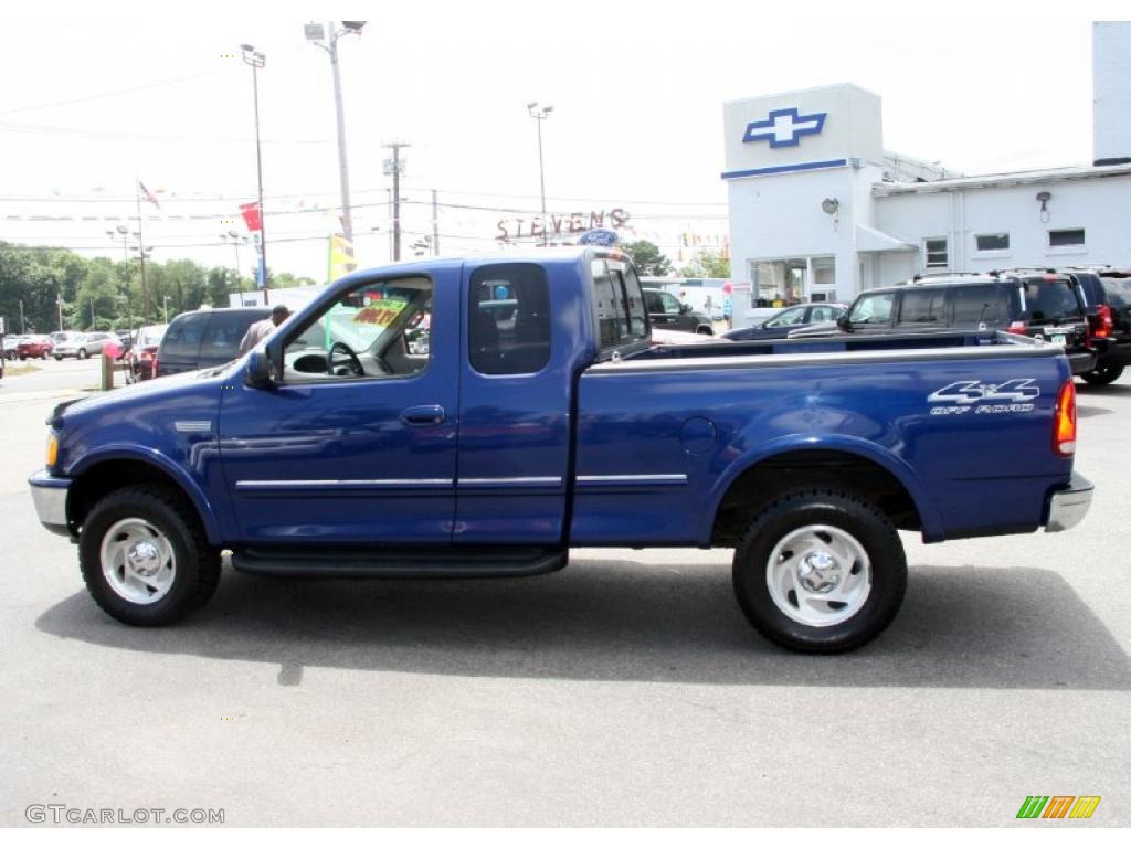 1998 F150 XLT SuperCab 4x4 - Royal Blue Metallic / Medium Graphite photo #9