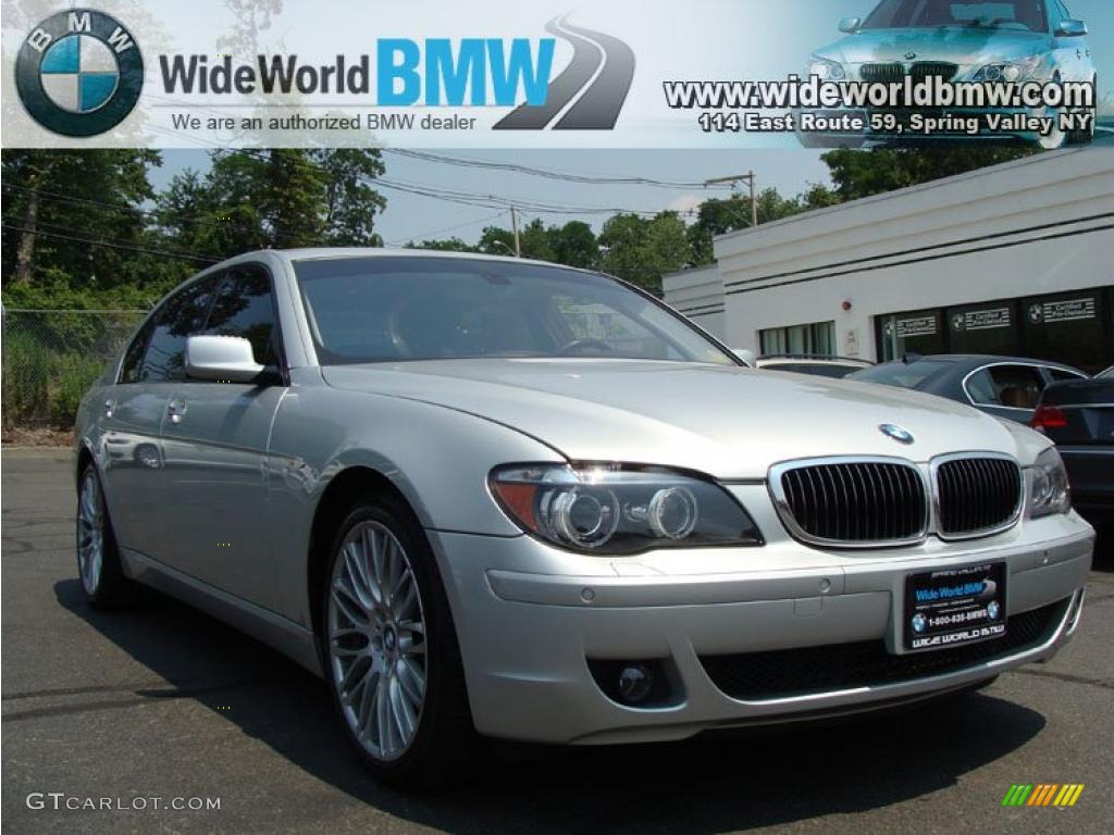 2008 7 Series 750Li Sedan - Titanium Silver Metallic / Black photo #3