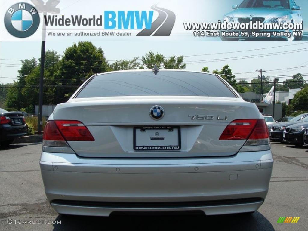 2008 7 Series 750Li Sedan - Titanium Silver Metallic / Black photo #5