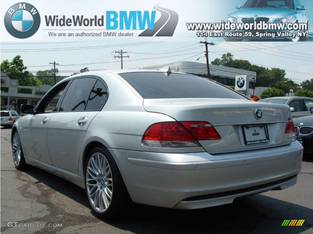 2008 7 Series 750Li Sedan - Titanium Silver Metallic / Black photo #6