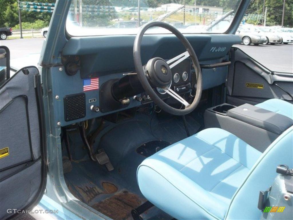 Blue Interior 1982 Jeep CJ7 Renegade 4x4 Photo #32847415