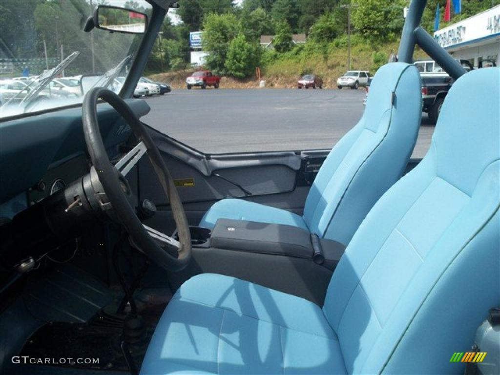 Blue Interior 1982 Jeep CJ7 Renegade 4x4 Photo #32847435