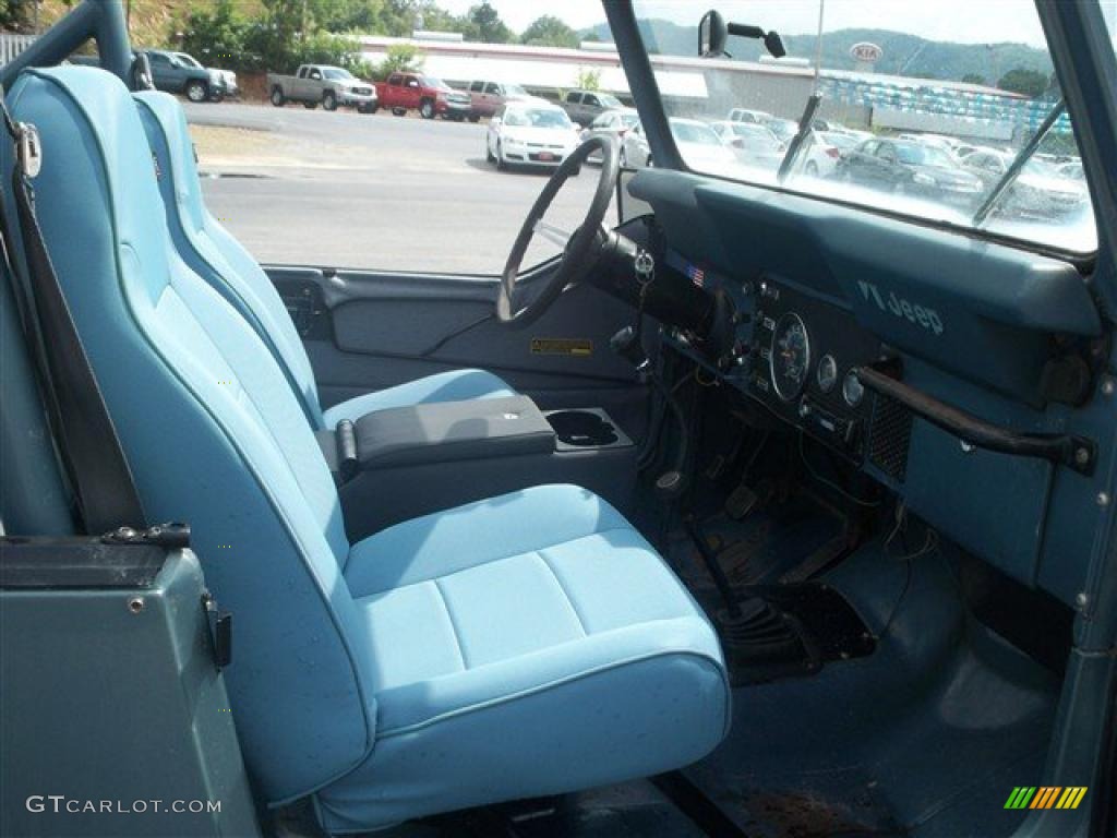 Blue Interior 1982 Jeep CJ7 Renegade 4x4 Photo #32847490
