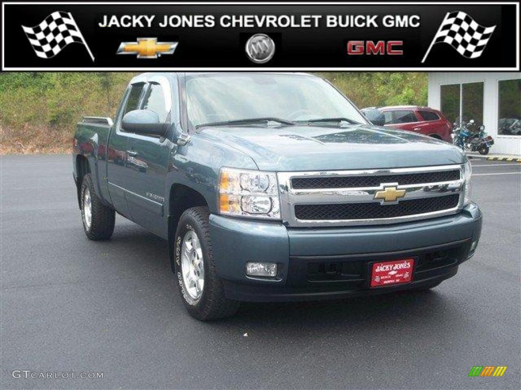 2008 Silverado 1500 Z71 Extended Cab 4x4 - Blue Granite Metallic / Light Titanium/Dark Titanium photo #1