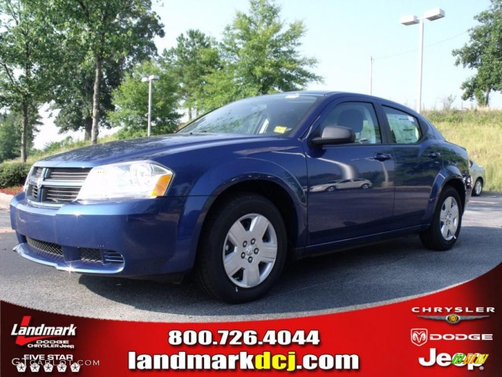 2010 Avenger SXT - Deep Water Blue Pearl / Dark Slate Gray photo #1