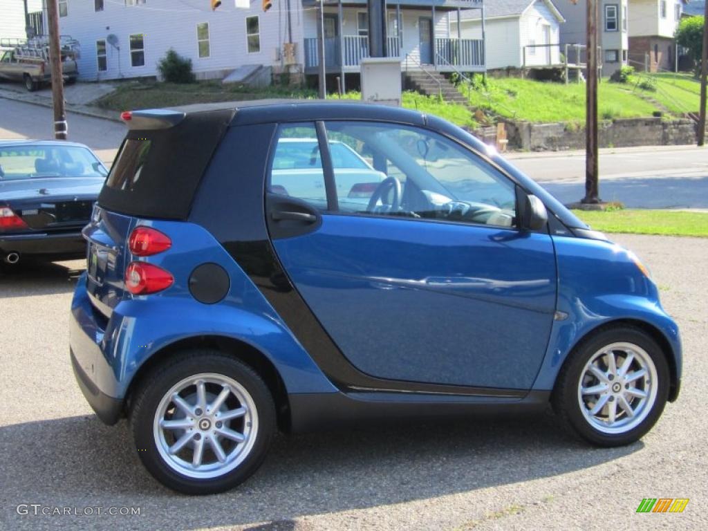 2008 fortwo passion cabriolet - Blue Metallic / Design Black photo #3
