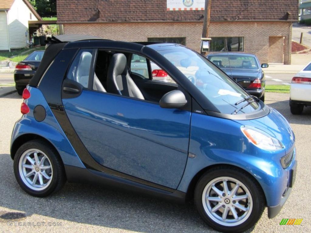2008 fortwo passion cabriolet - Blue Metallic / Design Black photo #26