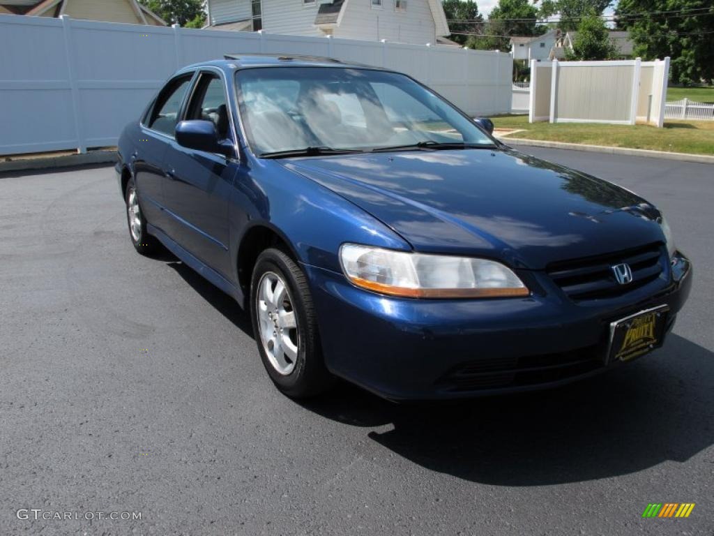 2002 Accord EX Sedan - Eternal Blue Pearl / Quartz Gray photo #5