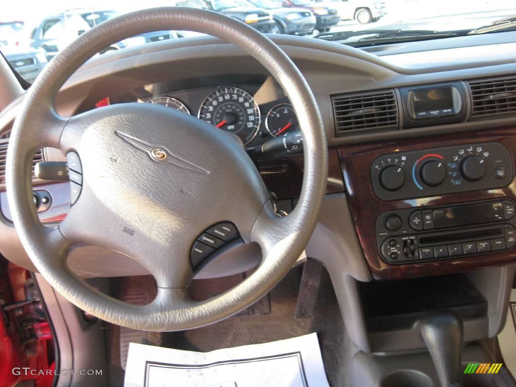 2001 Sebring LX Sedan - Ruby Red Pearlcoat / Dark Slate Gray photo #9