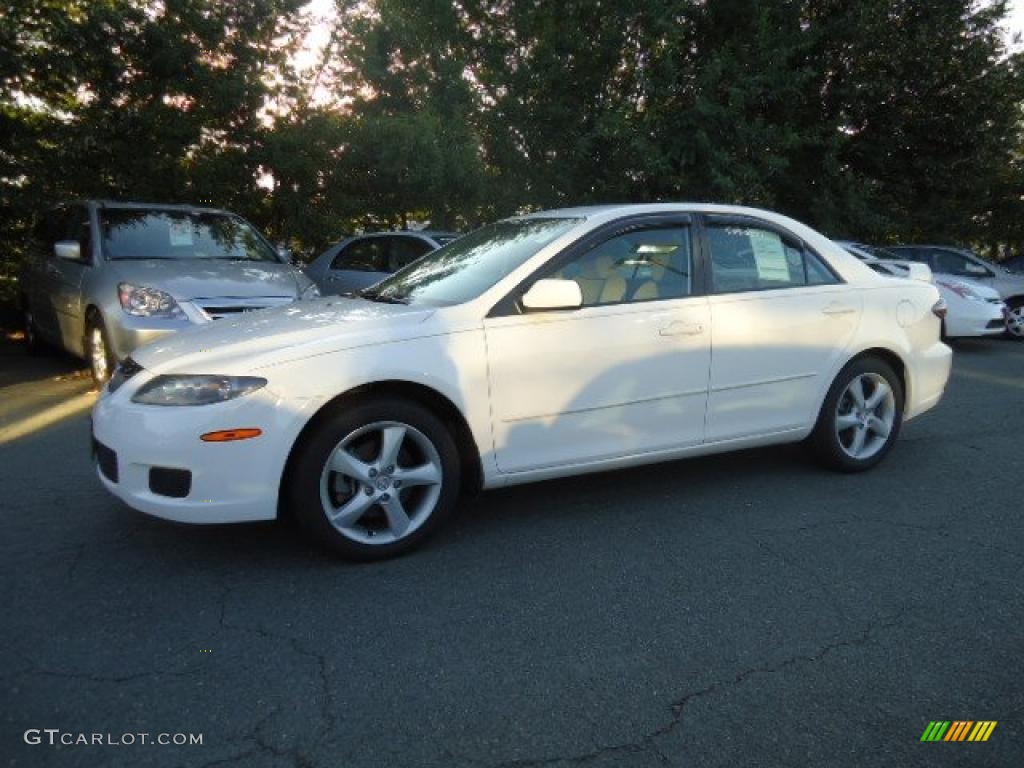 2006 MAZDA6 s Sport Sedan - Performance White / Beige photo #2