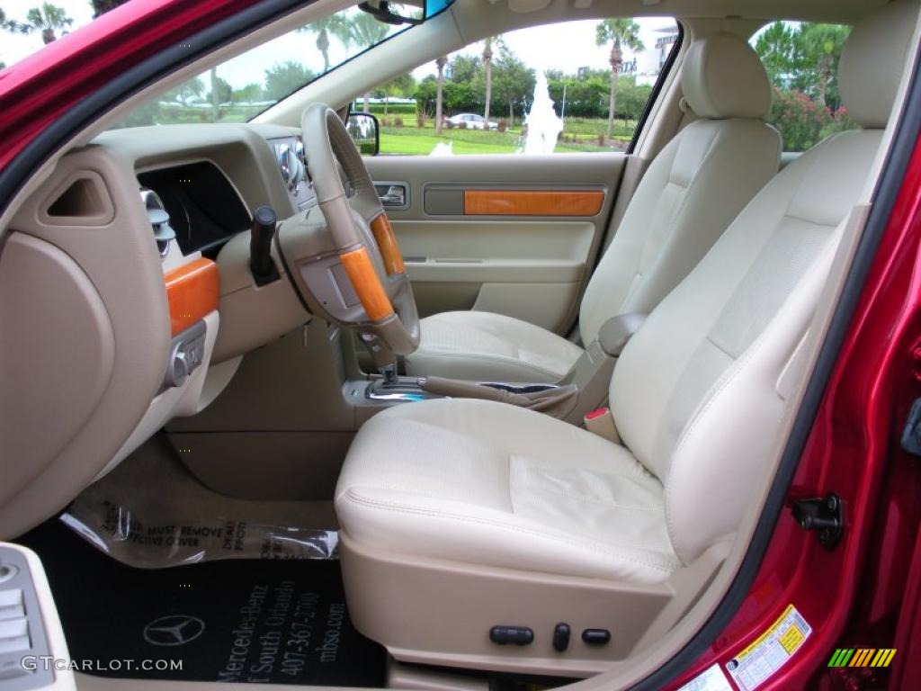 2008 MKZ Sedan - Vivid Red Metallic / Sand photo #11