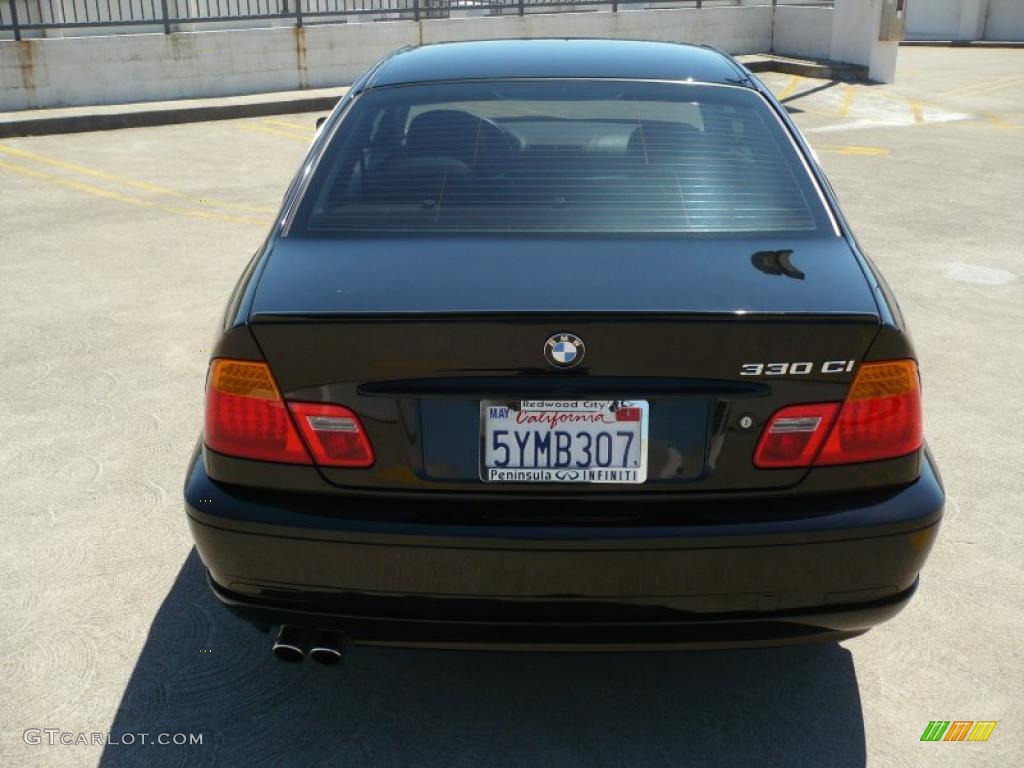 2004 3 Series 330i Coupe - Black Sapphire Metallic / Black photo #6