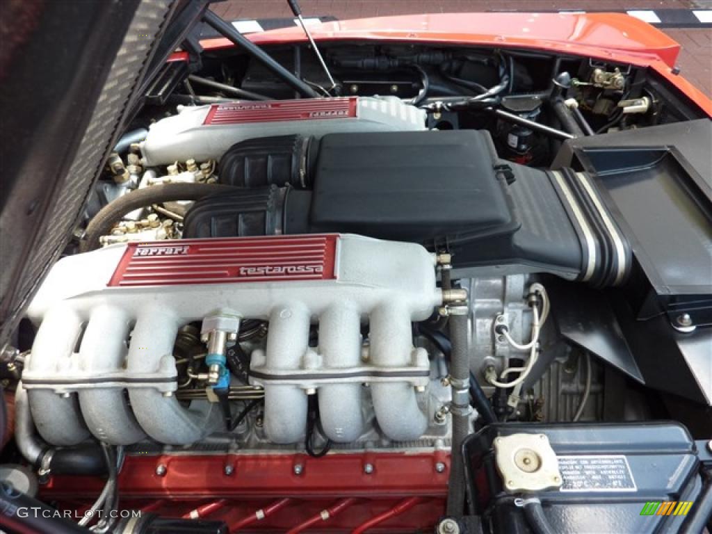 1986 Ferrari Testarossa Standard Testarossa Model 4.9 Liter DOHC 48-Valve Flat 12 Cylinder Engine Photo #32857169
