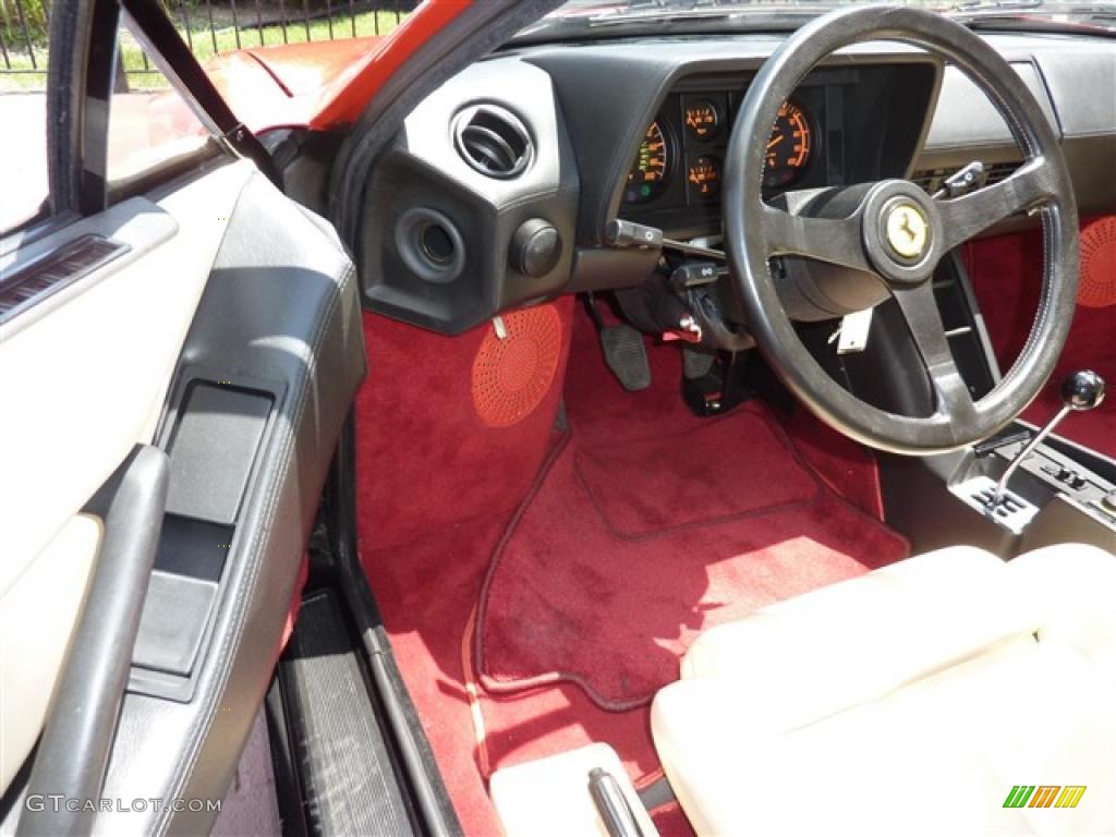 Cream Interior 1986 Ferrari Testarossa Standard Testarossa Model Photo #32857213