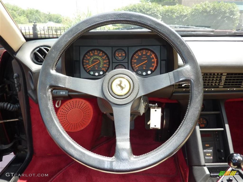 1986 Ferrari Testarossa Standard Testarossa Model Cream Steering Wheel Photo #32857313