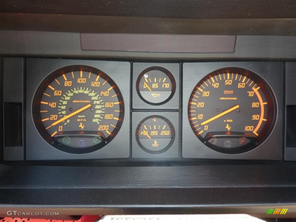 1986 Ferrari Testarossa Standard Testarossa Model Gauges Photo #32857325