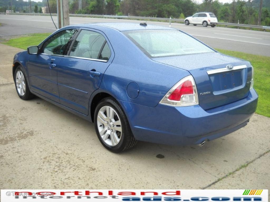 2009 Fusion SEL V6 - Sport Blue Metallic / Medium Light Stone photo #4