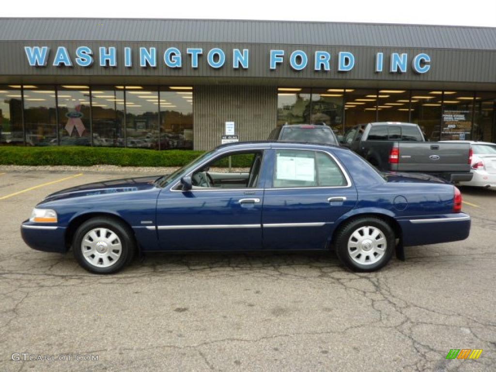 2004 Grand Marquis LS - Dark Blue Pearl Metallic / Medium Parchment photo #1