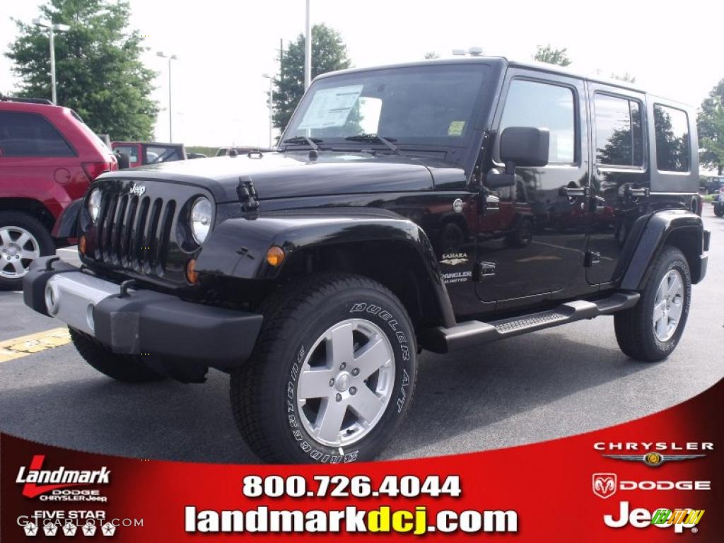 2010 Wrangler Unlimited Sahara 4x4 - Black / Dark Slate Gray/Medium Slate Gray photo #1