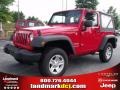 2010 Flame Red Jeep Wrangler Sport 4x4  photo #1