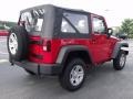 2010 Flame Red Jeep Wrangler Sport 4x4  photo #3