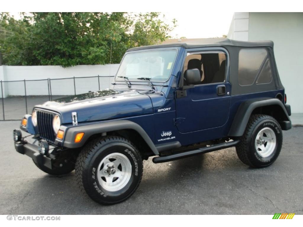 2004 Wrangler Sport 4x4 - Patriot Blue Pearl / Dark Slate Gray photo #7